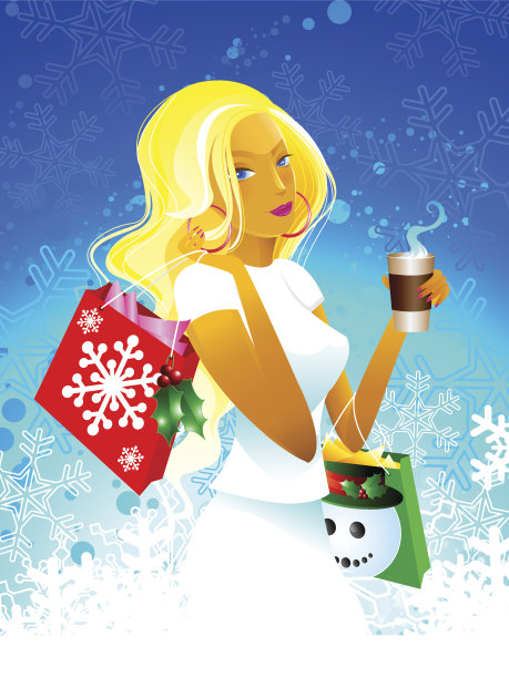 圣诞购物图片下载