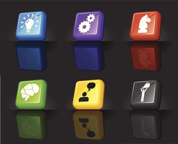 战略和发展概念互联网版税免费矢量图标集图片下载