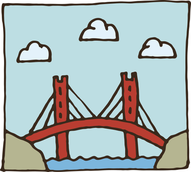 河上悬索桥图片下载