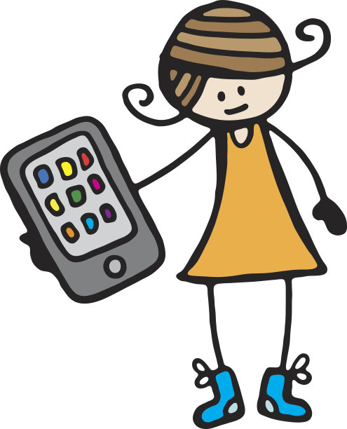 拿着手机的女孩图片下载