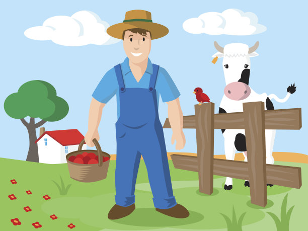 农民的牛素材图片