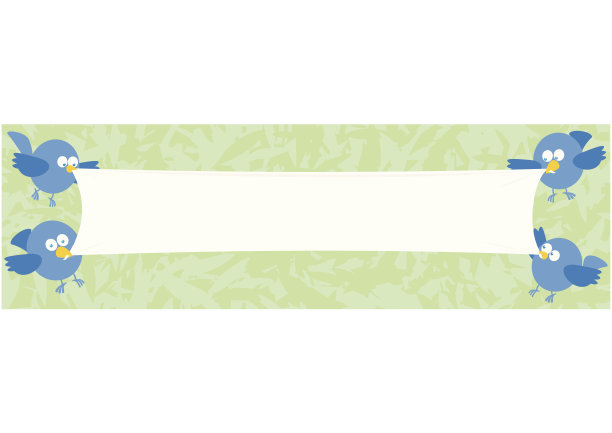 鸟类与旗帜图片下载