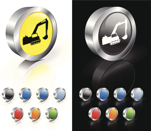 推土机3D版权免费矢量艺术图片下载