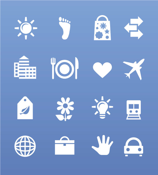 旅行图标|蓝色系列图片下载