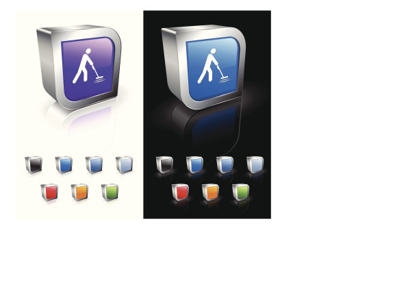 海滩金属探测爱好3D版权免费矢量艺术图片下载