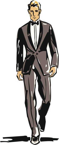 时装模特矢量速写图片下载