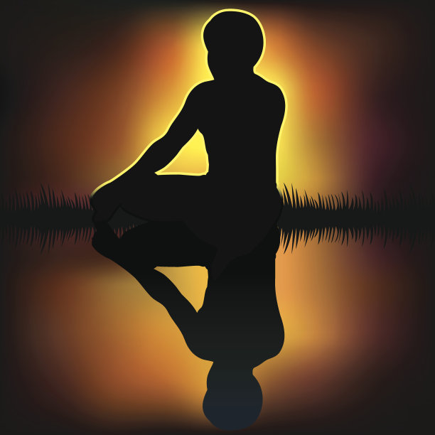 冥想轮廓图片下载