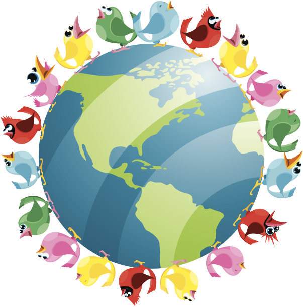 色彩斑斓的鸟在北美大地上鸣叫图片下载