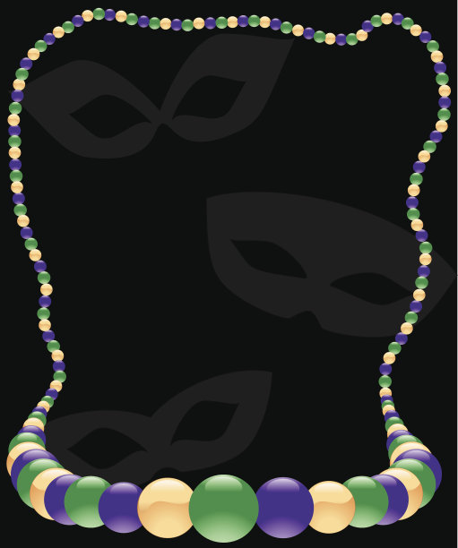 狂欢节串珠项链框架图片下载
