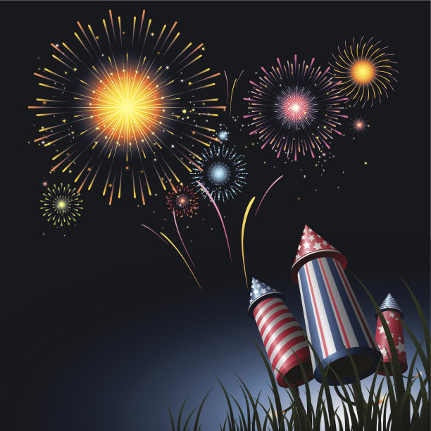 烟花- 7月4日素材图片