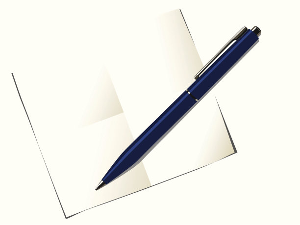 蓝色的笔图片下载