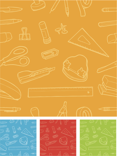 办公工具无缝背景图片下载