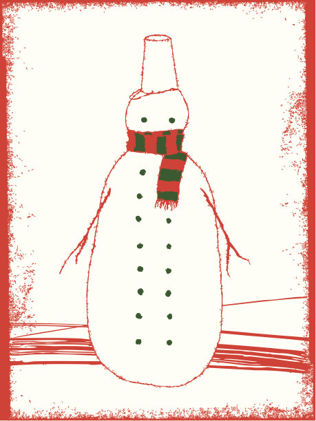 红色的雪人图片下载