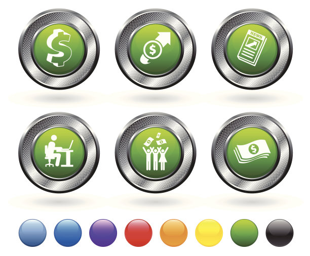 货币交易利润版税免费矢量图标集图片下载