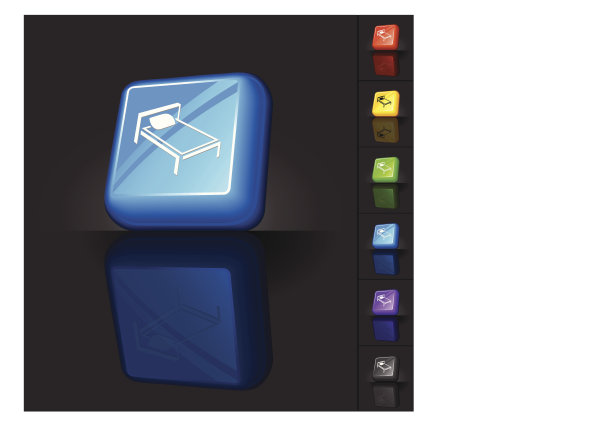 空床3D按钮设计图片下载