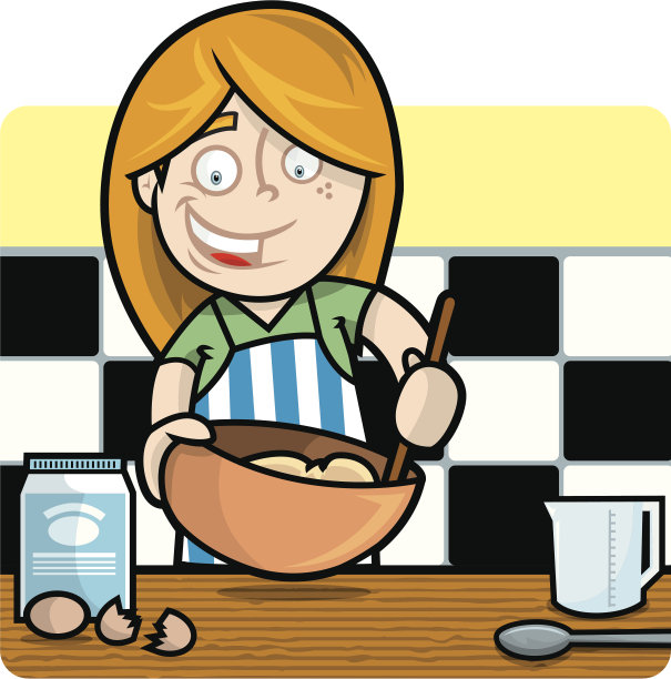 小女孩做饭图片下载