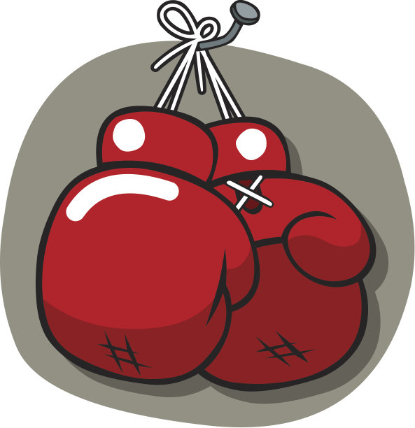 挂着拳击手套图片下载