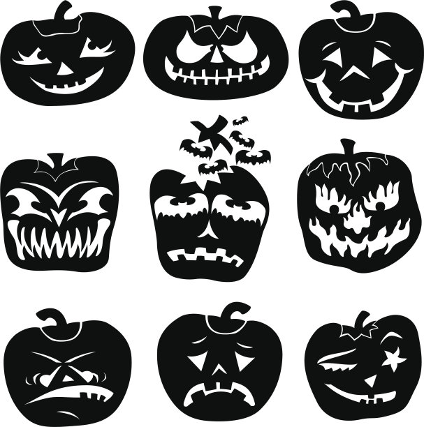 万圣节南瓜轮廓图片下载