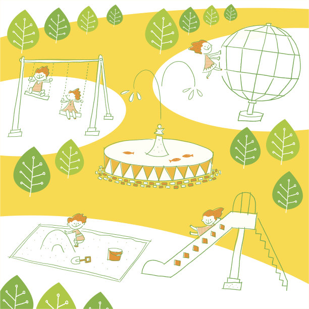 公园的游乐场设备图片下载