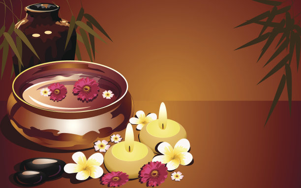 美丽的温泉背景图片下载