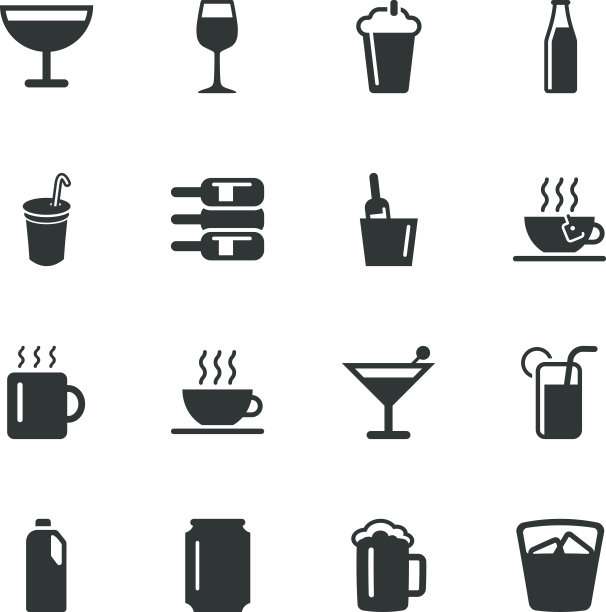 饮料剪影图标|设置1图片下载