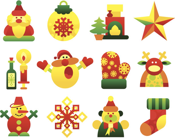 美丽的圣诞图标图片下载