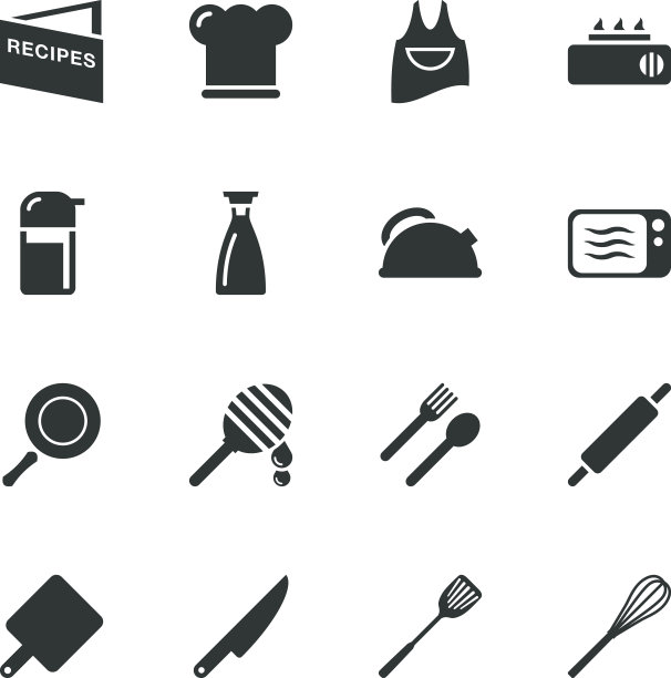 烹饪轮廓图标图片下载