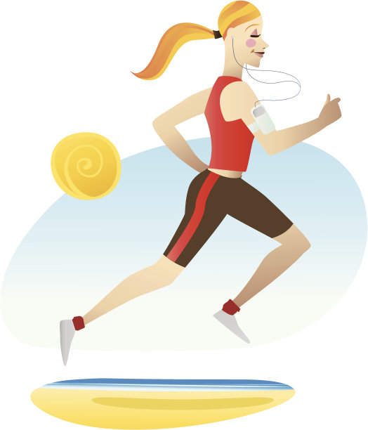 运行的女性图片下载