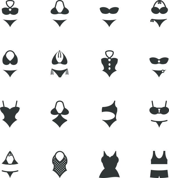 泳装轮廓图标图片下载