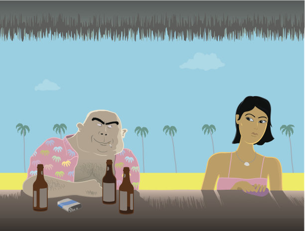 海滩酒吧图片下载