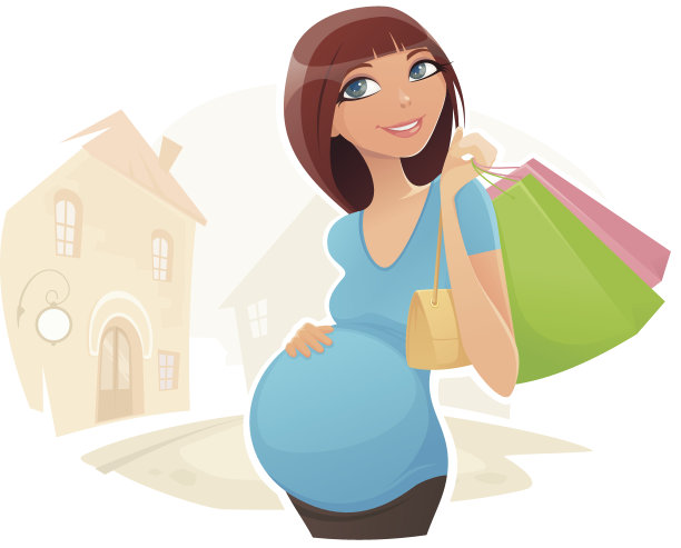 怀孕的购物者图片下载