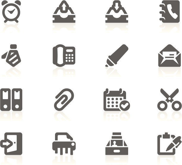 商业和金融图标集图片下载