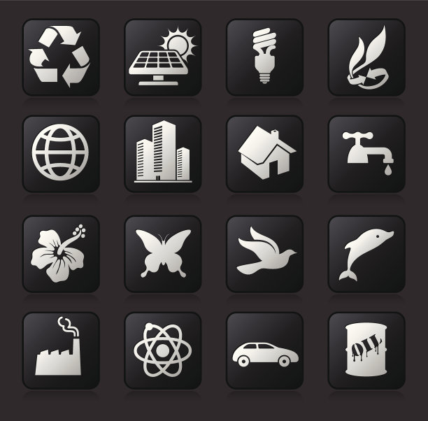 环保黑白按钮组图片下载