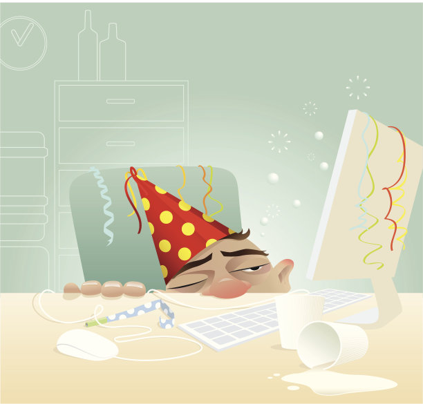 在圣诞派对上喝醉了图片下载