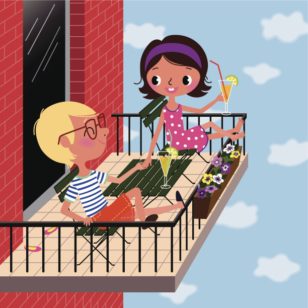 阳台上的夏天。图片下载