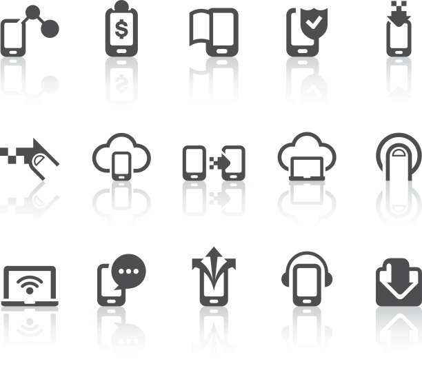 移动设备图标|简单的黑色系列图片下载