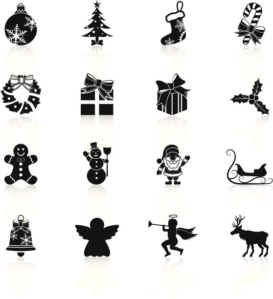 圣诞图标-黑色系列图片下载