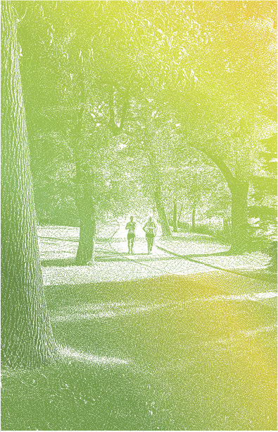 阳光明媚的慢跑路线图片下载