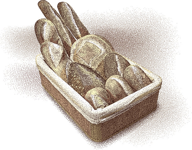 一篮子工匠面包图片下载