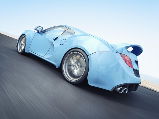 蓝色的超级跑车图片下载