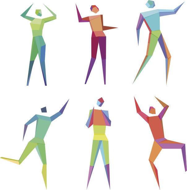 多边形的人图片下载