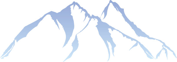 一幅山脉的蓝色插图图片下载