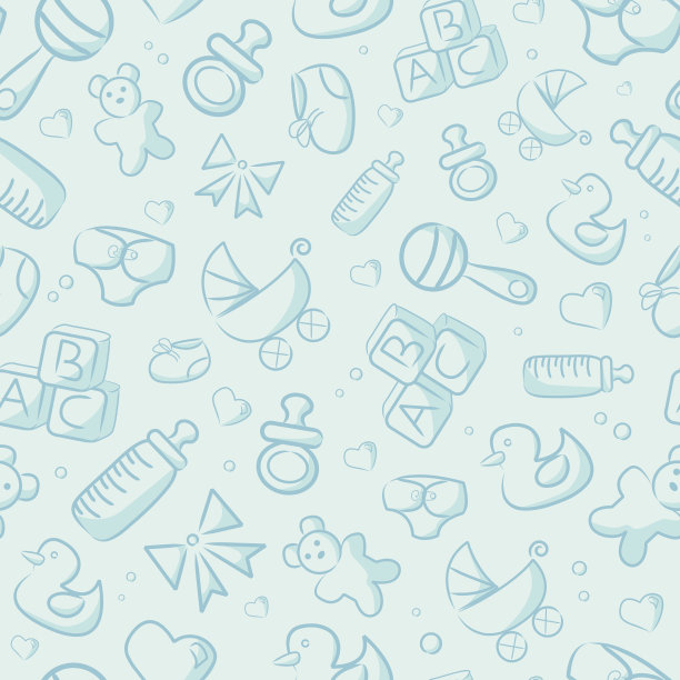 无缝蓝色婴儿背景图片下载