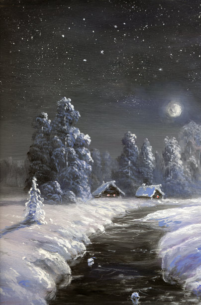 星光的冬夜图片下载