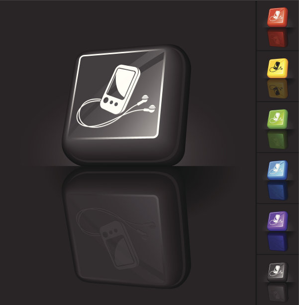 MP3播放器3D按钮设计图片下载