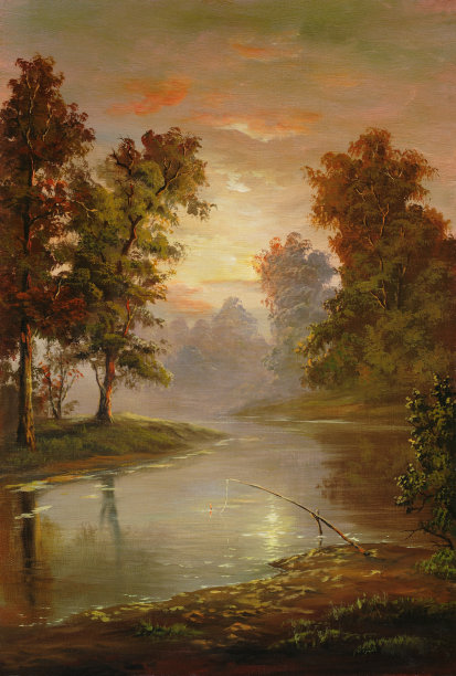 晚上钓鱼图片下载