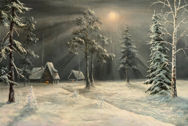 冬季小屋图片下载