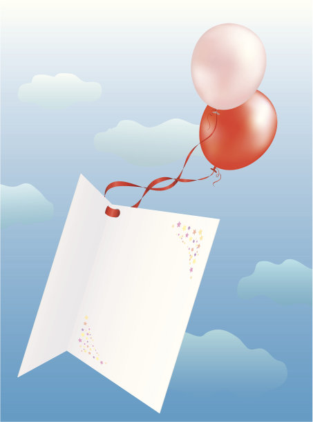 气球和贺卡图片下载