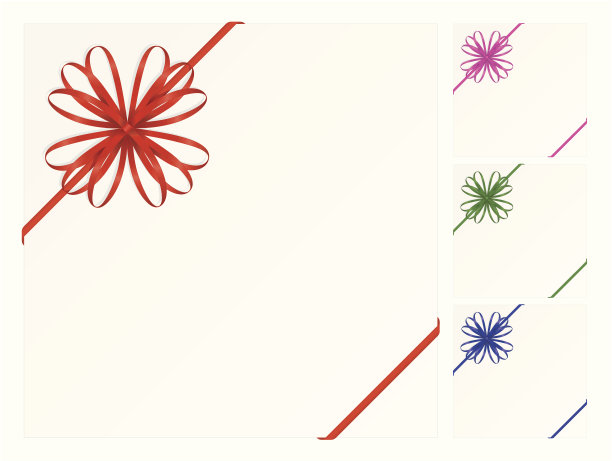 带细丝带的礼品包装图片下载