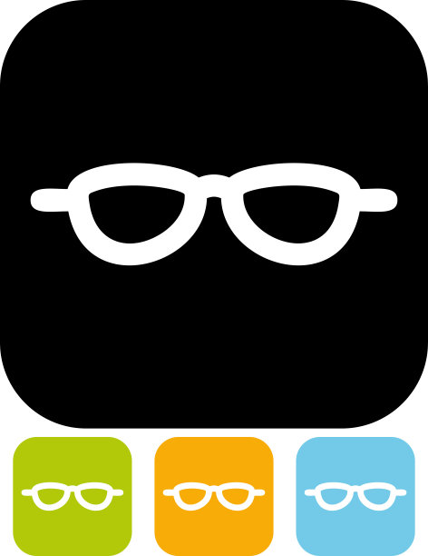 矢量图标-眼镜图片下载